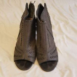 Torrid peep toe booties!